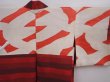 Photo8: 6008T09z440 Vintage Japanese Kimono Silk HAORI  Dark red (8)