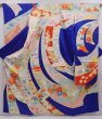 Photo1: 6008T10z1230 Vintage Japanese Kimono Silk FURISODE Tabane-noshi Royal blue (1)