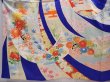 Photo5: 6008T10z1230 Vintage Japanese Kimono Silk FURISODE Tabane-noshi Royal blue (5)
