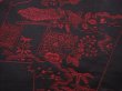 Photo6: 6008T11z660 Vintage Japanese Kimono Silk OMESHI KOMON Black (6)