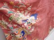 Photo3: 6008T13z560 Antique Japanese Kimono Silk TSUKESAGE Jigami Coral pink (3)