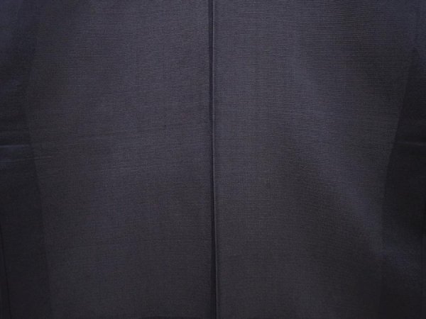 Photo3: 6009T01z270 Vintage Japanese Kimono Silk Men's HAORI Plain Black (3)