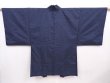 Photo4: 6009T03z450 Vintage Japanese Kimono Silk Men's HAORI Eagle Blue-Gray (4)