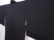 Photo2: 6009T04z570 Vintage Japanese Kimono Silk HAORI Plain Black (2)