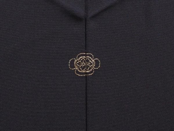 Photo5: 6009T04z570 Vintage Japanese Kimono Silk HAORI Plain Black (5)