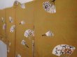 Photo2: 6009T05z520 Vintage Japanese Kimono Silk HAORI Folding fan Yellow ochre (2)