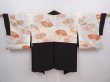 Photo6: 6009T07z610 Vintage Japanese Kimono Silk HAORI Flowers Dark brown (6)
