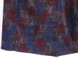 Photo4: 6009T09z830 Vintage Japanese Kimono Silk TSUMUGI Chrysanthemum Dark blue (4)