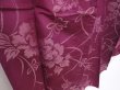 Photo3: 6009T10z570 Antique Japanese Kimono Silk TSUMUGI Peony Dull purple (3)
