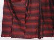 Photo4: 6009T11z650 Vintage Japanese Kimono Silk TSUMUGI  Dark red (4)