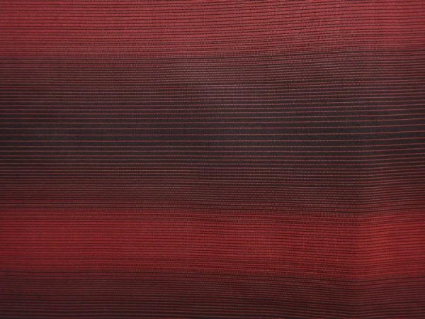 Photo6: 6009T11z650 Vintage Japanese Kimono Silk TSUMUGI  Dark red (6)