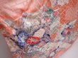 Photo3: 6009T12z1130 Vintage Japanese Kimono Silk FURISODE Folding fan Coral pink (3)