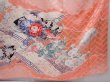 Photo7: 6009T12z1130 Vintage Japanese Kimono Silk FURISODE Folding fan Coral pink (7)