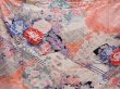 Photo8: 6009T12z1130 Vintage Japanese Kimono Silk FURISODE Folding fan Coral pink (8)