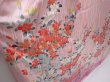 Photo3: 6009T13z1000 Vintage Japanese Kimono Silk FURISODE Flowers Pink (3)