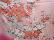 Photo8: 6009T13z1000 Vintage Japanese Kimono Silk FURISODE Flowers Pink (8)