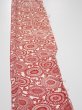Photo3: 3Q07z30  Japanese Kimono Silk  FABRIC Chrysanthemum Dark red 44.9x6.9 (3)