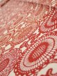 Photo4: 3Q09z60  Japanese Kimono Silk  FABRIC Chrysanthemum Dark red 80.3x6.9 (4)