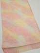 Photo2: 3Q02z50  Japanese Kimono Silk  FABRIC Shibori Pink 48.0x13.8 (2)