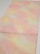 Photo3: 3Q02z50  Japanese Kimono Silk  FABRIC Shibori Pink 48.0x13.8 (3)