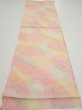 Photo5: 3Q02z50  Japanese Kimono Silk  FABRIC Shibori Pink 48.0x13.8 (5)