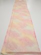 Photo5: 3Q03z70  Japanese Kimono Silk  FABRIC Shibori Pink 62.2x13.8 (5)
