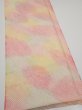 Photo2: 3Q04z70  Japanese Kimono Silk  FABRIC Shibori Pink 62.2x13.6 (2)