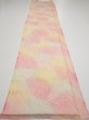 Photo5: 3Q04z70  Japanese Kimono Silk  FABRIC Shibori Pink 62.2x13.6 (5)