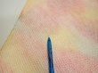 Photo6: 3Q04z70  Japanese Kimono Silk  FABRIC Shibori Pink 62.2x13.6 (6)
