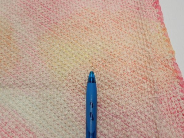 Photo7: 3Q04z70  Japanese Kimono Silk  FABRIC Shibori Pink 62.2x13.6 (7)