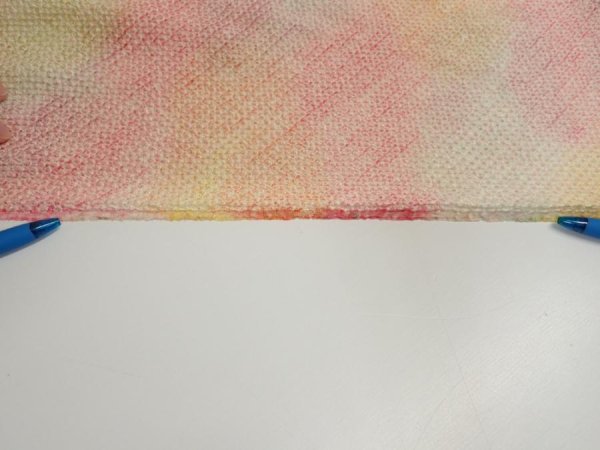 Photo6: 3Q05z70  Japanese Kimono Silk  FABRIC Shibori Pink 61.4x13.8 (6)