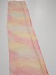 Photo3: 3Q07z30  Japanese Kimono Silk  FABRIC Shibori Pink 55.9x7.1 (3)