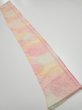 Photo5: 3Q07z30  Japanese Kimono Silk  FABRIC Shibori Pink 55.9x7.1 (5)