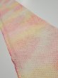 Photo1: 3Q08z30  Japanese Kimono Silk  FABRIC Shibori Pink 55.9x7.1 (1)