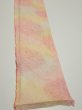 Photo2: 3Q08z30  Japanese Kimono Silk  FABRIC Shibori Pink 55.9x7.1 (2)