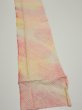 Photo2: 3Q09z40  Japanese Kimono Silk  FABRIC Shibori Pink 78.7x6.7 (2)