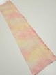Photo1: 3Q10z20  Japanese Kimono Silk  FABRIC Shibori Pink 32.3x6.5 (1)