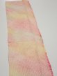 Photo4: 3Q10z20  Japanese Kimono Silk  FABRIC Shibori Pink 32.3x6.5 (4)