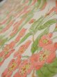 Photo4: 3Q04z50  Japanese Kimono Silk  FABRIC Sakura Off-white 65.0x7.5 (4)
