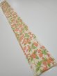 Photo5: 3Q05z50  Japanese Kimono Silk  FABRIC Sakura Off-white 65.0x7.5 (5)