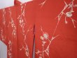 Photo2: 6010T02z390 Vintage Japanese Kimono Silk HAORI Flower Orange-Brown (2)