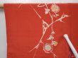 Photo5: 6010T02z390 Vintage Japanese Kimono Silk HAORI Flower Orange-Brown (5)