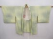 Photo5: 6010T03z540 Vintage Japanese Kimono Silk HAORI Flower Light olive (5)