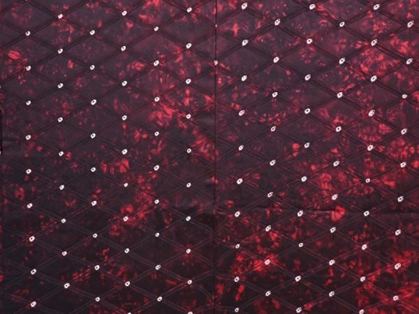 Photo3: 6010T04z560 Vintage Japanese Kimono Silk HAORI  Dark grape-Red (3)