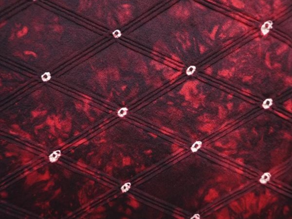 Photo4: 6010T04z560 Vintage Japanese Kimono Silk HAORI  Dark grape-Red (4)