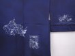 Photo3: 6010T05z520 Vintage Japanese Kimono Silk HAORI Princess Navy (3)
