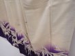 Photo4: 6010T08z730 Vintage Japanese Kimono Silk TSUKESAGE Flower Off-white (4)