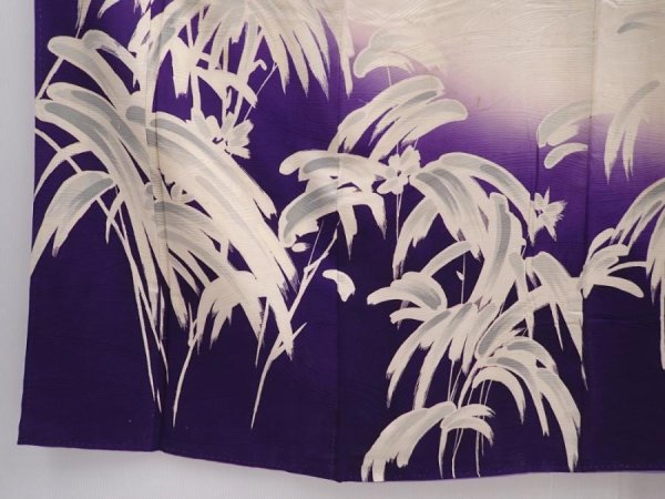 Photo6: 6010T08z730 Vintage Japanese Kimono Silk TSUKESAGE Flower Off-white (6)