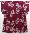 Photo1: 6010T09z780 Vintage Japanese Kimono Silk KOMON Karakusa Dull purple (1)