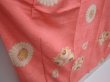 Photo2: 6010T10z800 Vintage Japanese Kimono Silk KOMON Tachibana Coral pink (2)